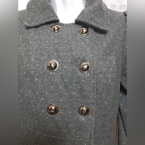 Pink Envelope Double Breasted Bow Back Dot Peplum Jacket size medium - Picture 6 of 11